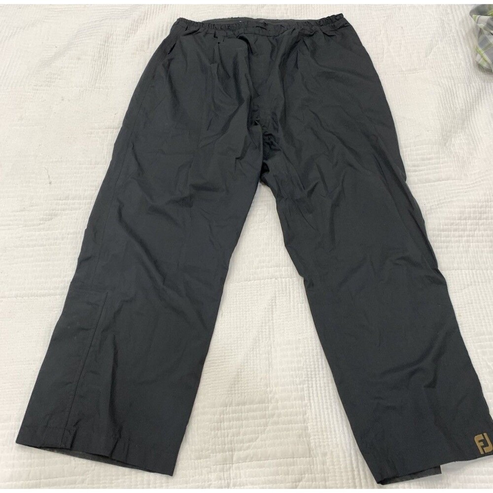 DryJoys by FootJoy Rain Golf Pants Men's M Black Waterproof Outerwear